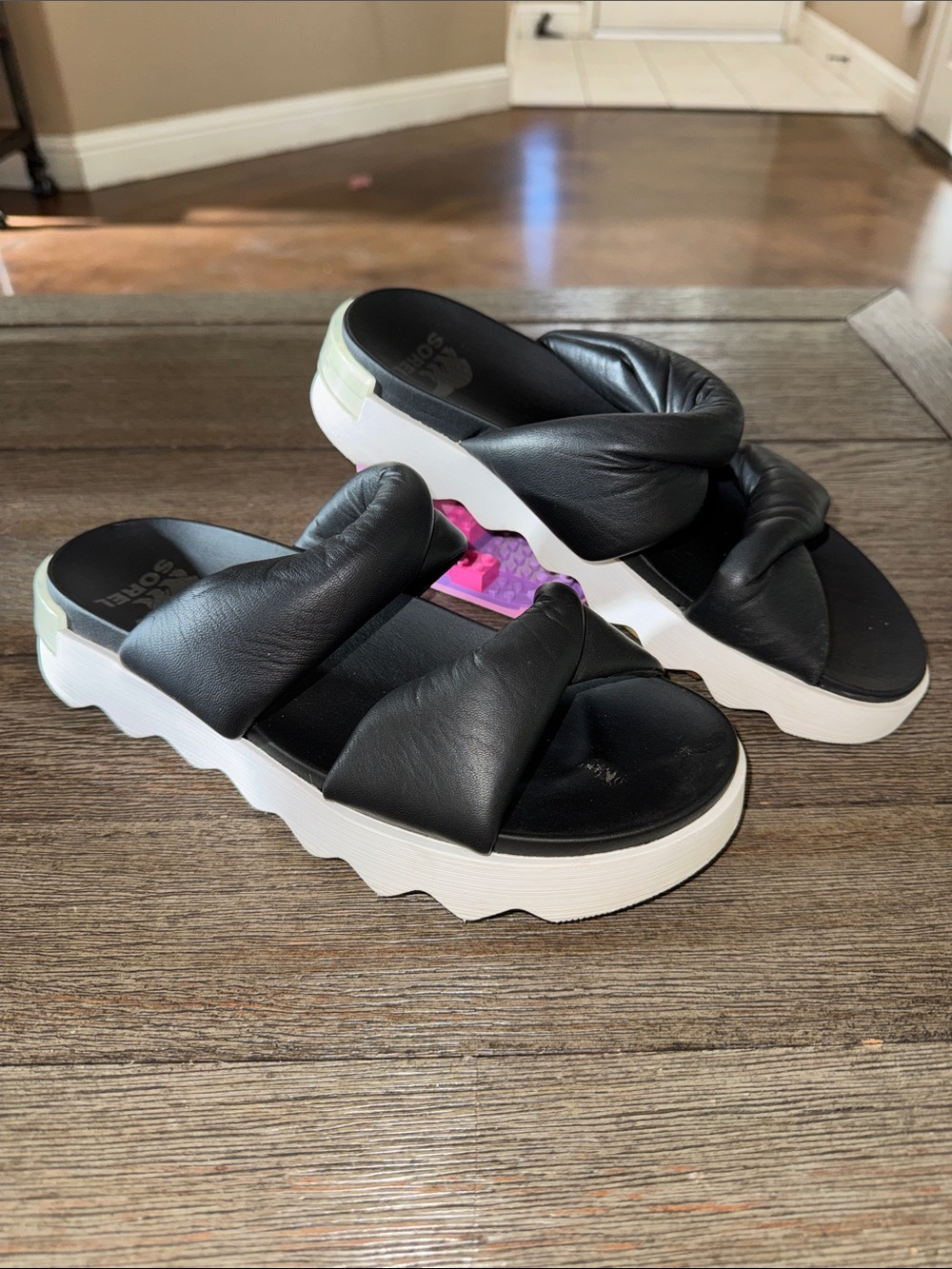 Sorel Viibe Twist Slide Sandal Black